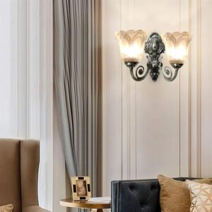 WHITERAY Black Antique Designer Imported Wall Light - Image 2