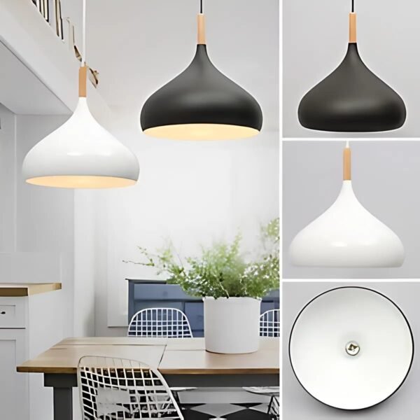 Aluminium White Ceiling Hanging Light(with Bulb)