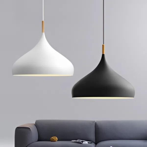 Aluminium White Ceiling Hanging Light(with Bulb)