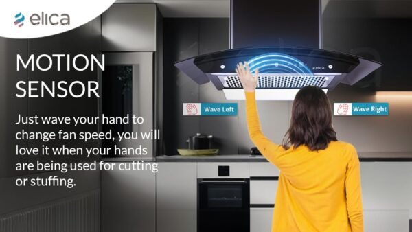 Elica 60 cm 1350 m3/hr Filterless Autoclean Kitchen Chimney