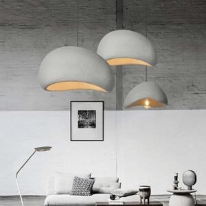 Glowave&reg; Wabi Sabi 300mm White Resin Pendant Hanging Light - Image 3