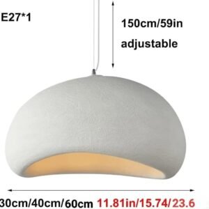 Glowave&reg; Wabi Sabi 300mm White Resin Pendant Hanging Light - Image 4