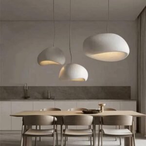 Glowave&reg; Wabi Sabi 300mm White Resin Pendant Hanging Light - Image 2