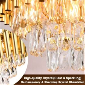 Gold Chandeliers with Ceiling Light Fixture 4