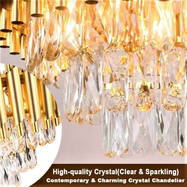 Gold Chandeliers with Ceiling Light Fixture 4