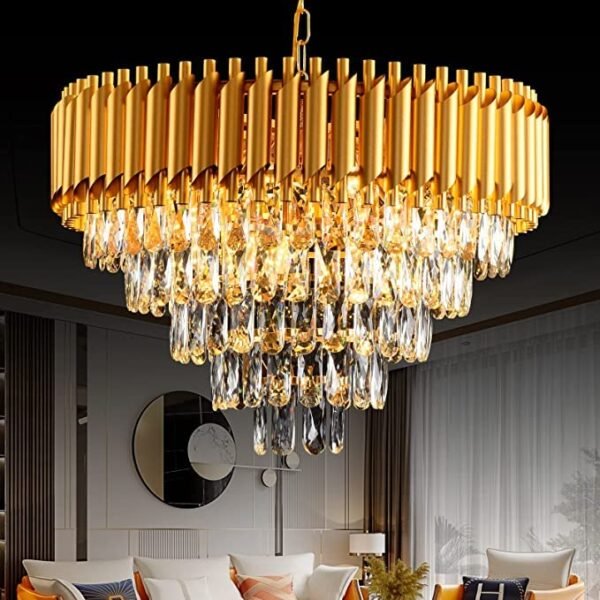 Gold Chandeliers with Ceiling Light Fixture