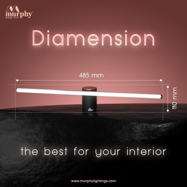 Murphy 12 Watts Black Body Rose Gold Finish LED Picture Photo Frame Light