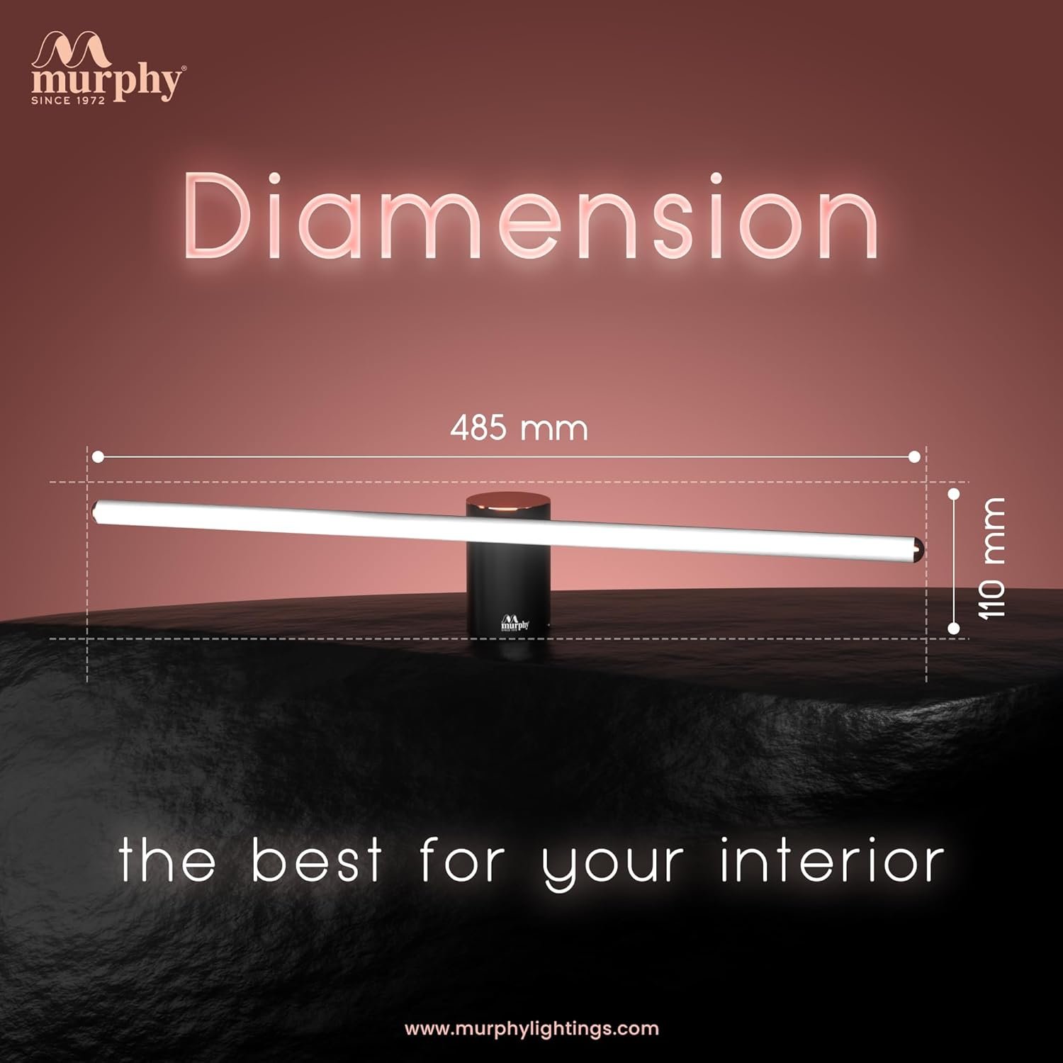 Murphy 12 Watts Black Body Rose Gold Finish LED Picture Photo Frame Light - Image 3