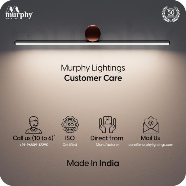 Murphy 12 Watts Black Body Rose Gold Finish LED Picture Photo Frame Light