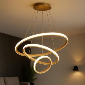 HDC 3 Ring Modern LED Chandelier Ceiling Lamp1