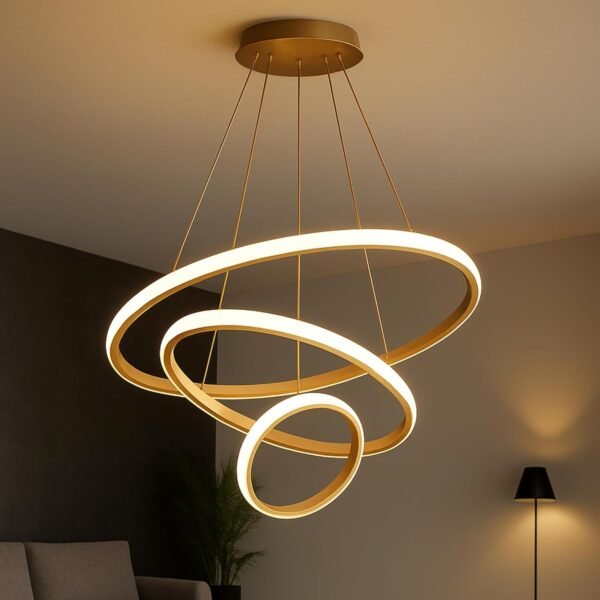 HDC 3 Ring Modern LED Chandelier Ceiling Lamp1