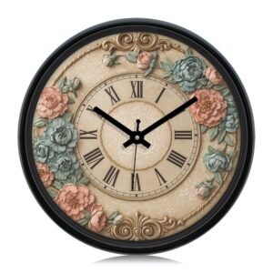 Solimo 12-inch Plastic & Glass Analog Wall Clock