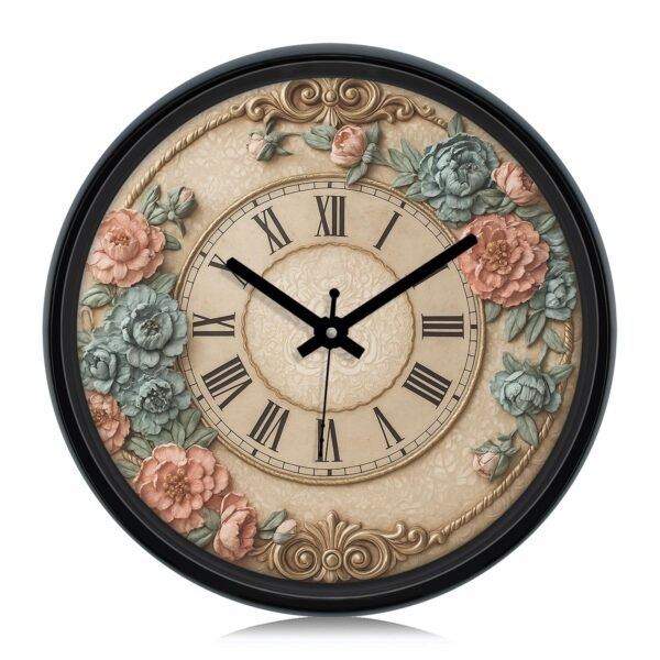 Solimo 12-inch Plastic & Glass Analog Wall Clock