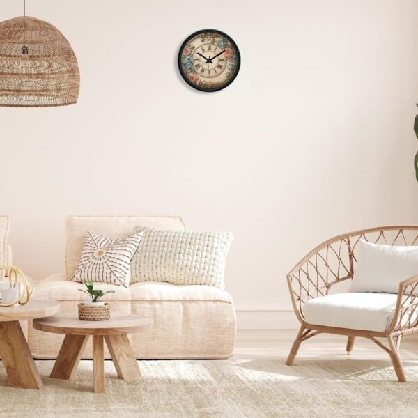 Amazon Brand - Solimo 12-inch Plastic & Glass Analog Wall Clock