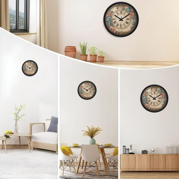 Amazon Brand - Solimo 12-inch Plastic & Glass Analog Wall Clock