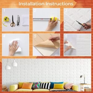 Wall Stickers Wallpaper PE Foam Brick Design - Image 3