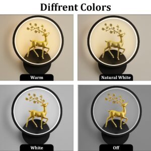fizzytech Deer Lamp &ndash; Modern Decorative Wall Light with Golden Deer Design - Image 2