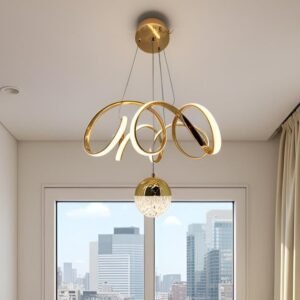 swanart Fiberglass Vortex Contemporary Chic Profile Pendant Light - Image 3
