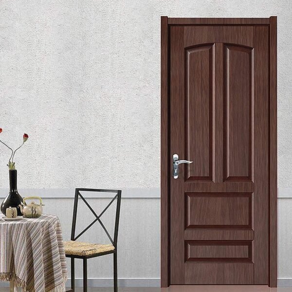 wolpin Wood Door Wallpaper 45 x 300 CM (Mahogany Brown)