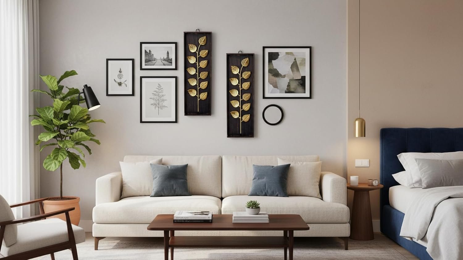 ARTEMADE Metal Paan Leaf Wall Hanging