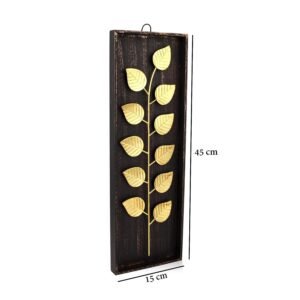 Metal Paan Leaf Wall Hanging Set of 2 - Image 2