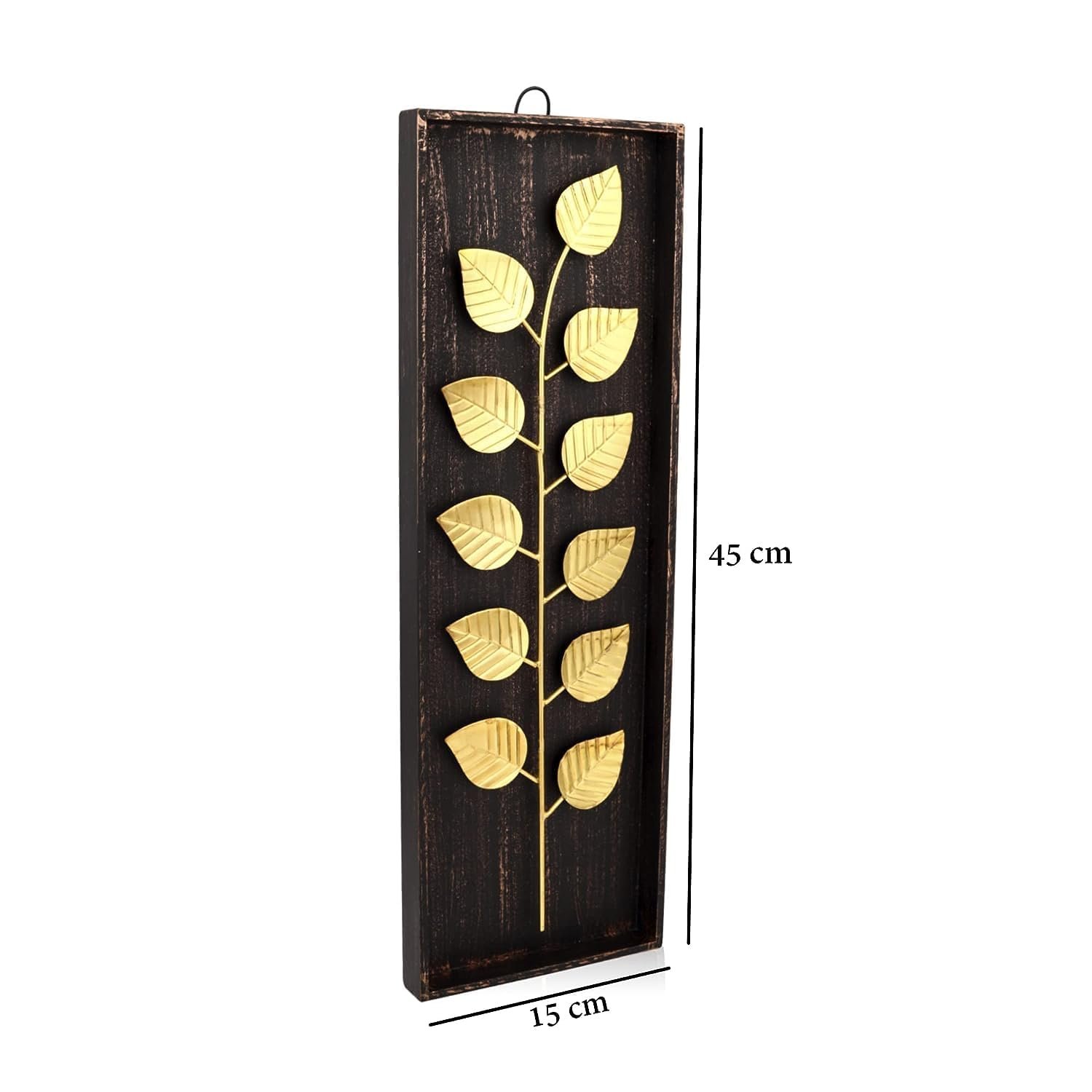 Metal Paan Leaf Wall Hanging Set of 2 - Image 2