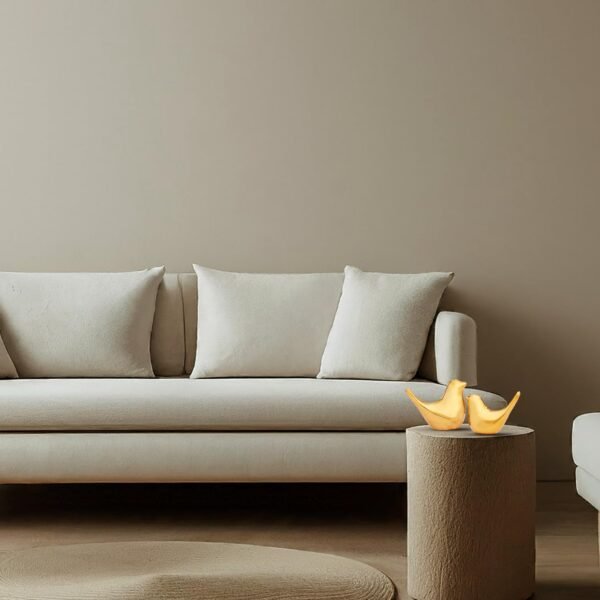 Amazon Basics Ceramic Golden Blessing Birds Figurine for Home Decor