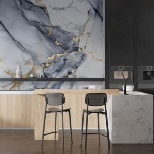 Waterproof self-Adhesive Wall Stickers for Kitchen Anti-Mold and Heat Resistant Aluminium Backsplash Wallpaper - Image 3