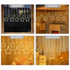 One94Store Fairy Star Curtain String LED Lights - Image 3