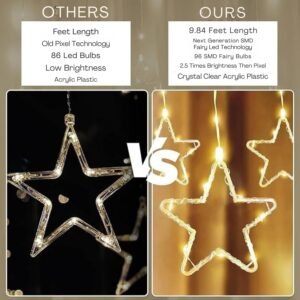 One94Store Fairy Star Curtain String LED Lights - Image 2