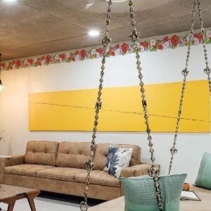 WallDesign Orchid Hibiscus Flowers with Butterflies Waterproof Border Sticker - Image 3